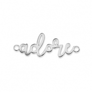 Colgantes Acero Inox entrepieza ''adore'' Plateado