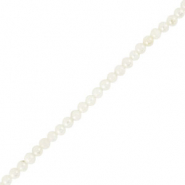 Abalorios conchas redonda Blanco