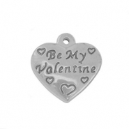 Colgantes Acero Inox corazón Plateado