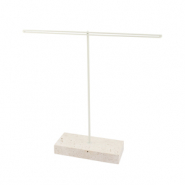 Expositor de joyer&iacute;a para pendientes Natural-opaco blancuzco