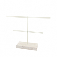 Expositor de joyer&iacute;a para pendientes Natural-opaco blancuzco