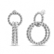 Pendientes Acero Inox criolla Plateado