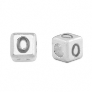Abalorios letras met&aacute;licos DQ 0 Plata vieja (sin n&iacute;quel)