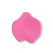 Colgantes acr&iacute;licos hoja Rosa magenta