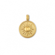 Colgantes Acero Inox redondos con sol Dorado