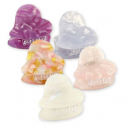 Accesorios para pelo pinzas para pelo coraz&oacute;n mix Color mix p&uacute;rpura-rosa