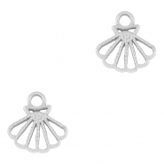 Colgantes Acero Inox concha Plateado