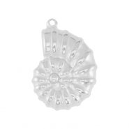 Colgantes Acero Inox concha de mar Plateado