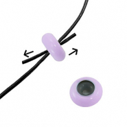 Abalorios de cierre deslizante esmalte 10x4mm Púrpura lila