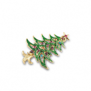 Broches árbol navideño Dorado-verde-multicolor