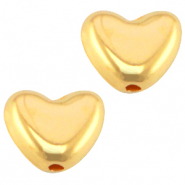 Abalorios metálicos DQ corazón Ø0.9mm oro (sin níquel)