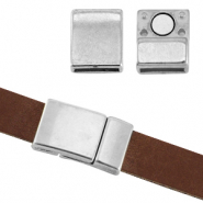 Cierre magnético metálico DQ Ø10x2.2mm plata vieja (sin níquel)