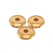 Abalorios met&aacute;licos DQ disco 4x1.5mm oro rosado (sin n&iacute;quel)