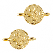 Colgantes met&aacute;licos DQ entrepieza monedas Dorado (sin n&iacute;quel)