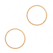 Colgantes met&aacute;licos DQ entrepieza c&iacute;rculo 14mm Oro rosado (sin n&iacute;quel)