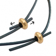 Abalorios de cierre deslizante metálicos DQ 8x4mm bronce viejo (sin níquel)