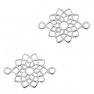 Colgantes met&aacute;licos DQ entrepieza m&aacute;ndala Plata vieja (sin n&iacute;quel)