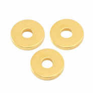Abalorios met&aacute;licos DQ disco rondeles 6x1mm Dorado (sin niquel)