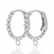 Fornituras DQ met&aacute;licas Cierre pendiente ballestilla con anilla Plata vieja (sin n&iacute;quel)