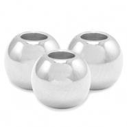 Abalorios met&aacute;licos DQ 8mm Plata vieja (sin n&iacute;quel)