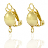 Fornituras met&aacute;licas DQ pendientes clip Dorado (sin n&iacute;quel)