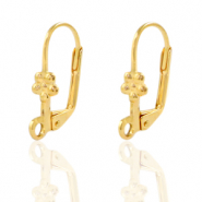 Fornituras met&aacute;licas DQ cierre pendiente ballestilla flor Dorado (sin n&iacute;quel)