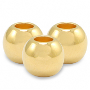 Abalorios met&aacute;licos DQ 4mm Dorado (sin n&iacute;quel)