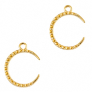 Colgantes metálicos DQ luna Dorado (sin níquel)