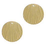 Colgantes metálicos DQ 21mm Dorado (sin níquel)