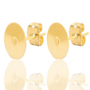 Fornituras DQ met&aacute;licas pendiente base 10mm Dorado (sin n&iacute;quel)