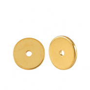 Abalorios met&aacute;licos DQ disco rondeles 8mm Dorado (sin n&iacute;quel)