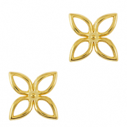 Colgantes met&aacute;licos DQ colgante / entrepieza flor Dorado (sin n&iacute;quel)