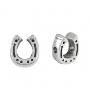 Abalorios metálicos DQ herradura Plata vieja (sin níquel)