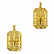 Colgantes met&aacute;licos DQ estrella Dorado (sin n&iacute;quel)