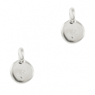 Colgantes met&aacute;licos DQ irregular Plata vieja (sin n&iacute;quel)