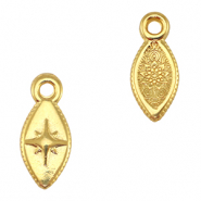 Colgantes metálicos DQ estrella ovalada Dorado (sin níquel)