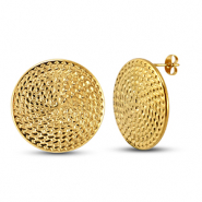 Pendientes Acero Inox redondos Dorado