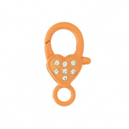 Fornituras coloridas mosquet&oacute;n coraz&oacute;n Naranja