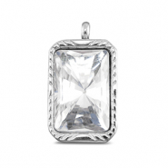 BY31® Colgantes Acero Inox rectángulo Plateado