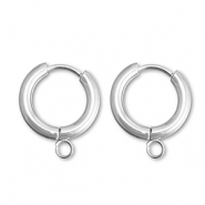 Pendientes Criolla Acero Inox con anilla 15mm Plata