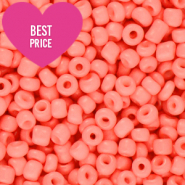 Rocalla cristal 12/0 (2mm) Naranja albaricoque c&aacute;lido