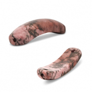 Entrepiezas de piedra natural Rodonita Rosa-marr&oacute;n-negro