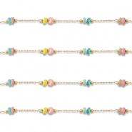 Fornituras Acero Inox cadena jasseron disco Dorado-multicolor