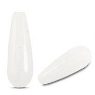 Piedras Naturales abalorios Cuarzo gota Blanco