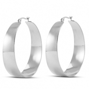 Pendientes Acero Inox criollas Plateado