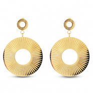 Pendientes Acero Inox redondos Dorado