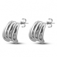 Pendientes Acero Inox Plateado