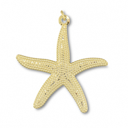 Metal TQ lat&oacute;n colgante estrella de mar Dorado