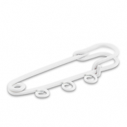 Fornituras coloridas imperdible decorativo con 3 ojos Blanco