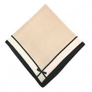 Pañuelo con lazo Marrón claro-blanco-negro